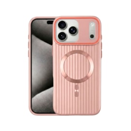 Capa Waves Lines Magsafe iPhone 17 Pro Rosa