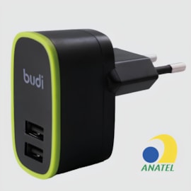 Carregador com 2USB 056e preto
