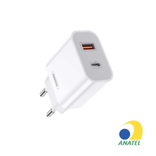 Carregador de parede Type-C + USB PD QC3.0 20W RP-