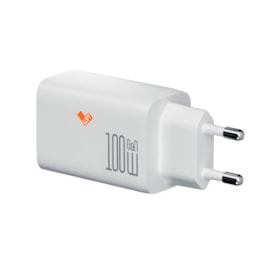 Carregador Loft Gan USB e Duplo Type C 100W branco