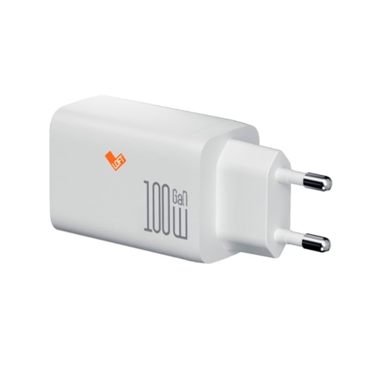 Carregador Loft Gan USB e Duplo Type C 100W branco