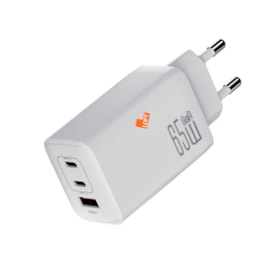 Carregador Loft Gan USB e Duplo Type C 65W branco