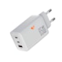 Carregador Loft Gan USB e Duplo Type C 65W branco