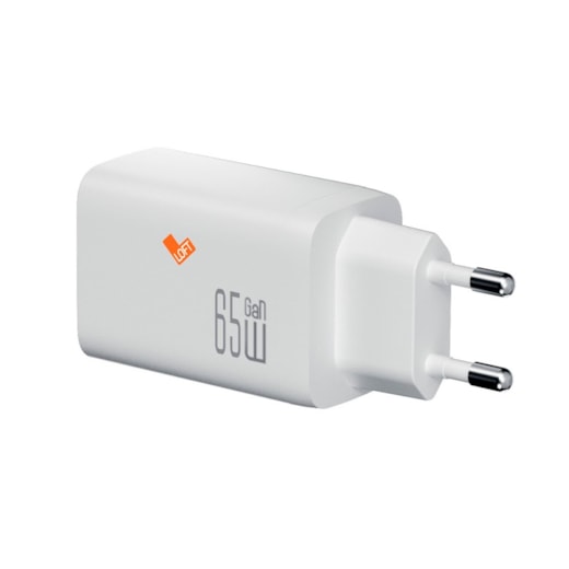 Carregador Loft Gan USB e Duplo Type C 65W branco