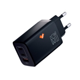 Carregador Loft Gan USB e Duplo Type C 65W preto