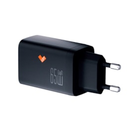 Carregador Loft Gan USB e Duplo Type C 65W preto