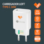 Carregador Loft Type C 30W branco Carregador Loft Type C 30W branco