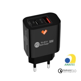 Carregador loft type c e usb PD 38W pr Carregador loft type c e usb PD 38W pr