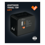 Carregador Universal Loft Type C e USB 15W pr