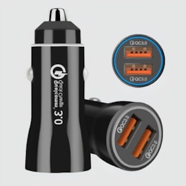 Carregador veicular 2 usbs 10W preto