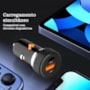 Carregador veicular type c e usb PD 48W pr