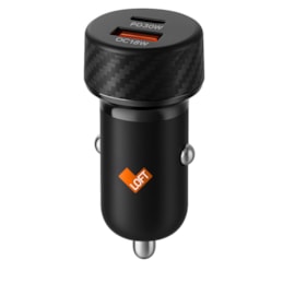 Carregador veicular type c e usb PD 48W pr