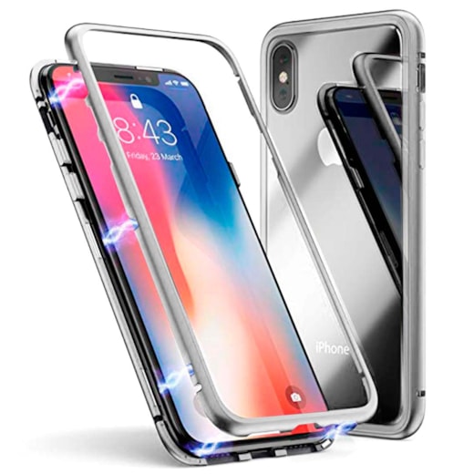 Case magnet iPhone X-XS prata