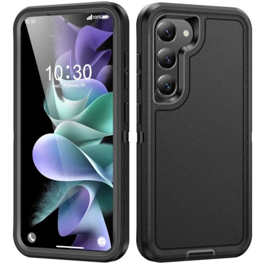 Case Triple Defense para Samsung S22 preta