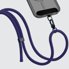 Cordão para Smartphone Nylon 160cm Azul Marinho