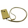 Cordão para Smartphone Nylon 160cm bege e dourado