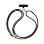 Cordão para Smartphone Nylon 160cm Preto e Dourado