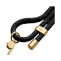Cordão para Smartphone Nylon 160cm Preto e Dourado