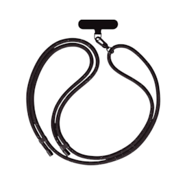 Cordão para Smartphone Nylon 160cm preto e preto
