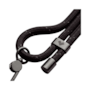 Cordão para Smartphone Nylon 160cm preto e preto