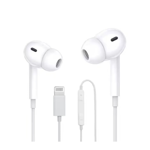 Fone de Ouvido Lightning Rubber Premium branco