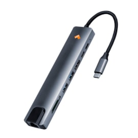 HUB 8 em 1 type C prata