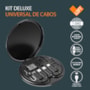 Kit deluxe universal de cabos 15w preto