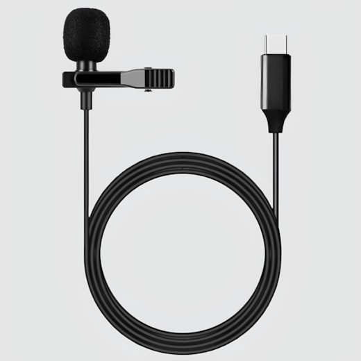 Microfone de Lapela Live Mic Type c preto