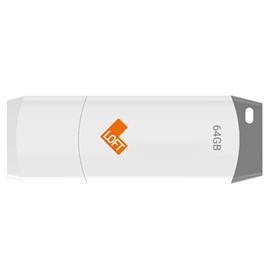 Pen Drive Loft USB 3.0 Flash Drive 64GB branco