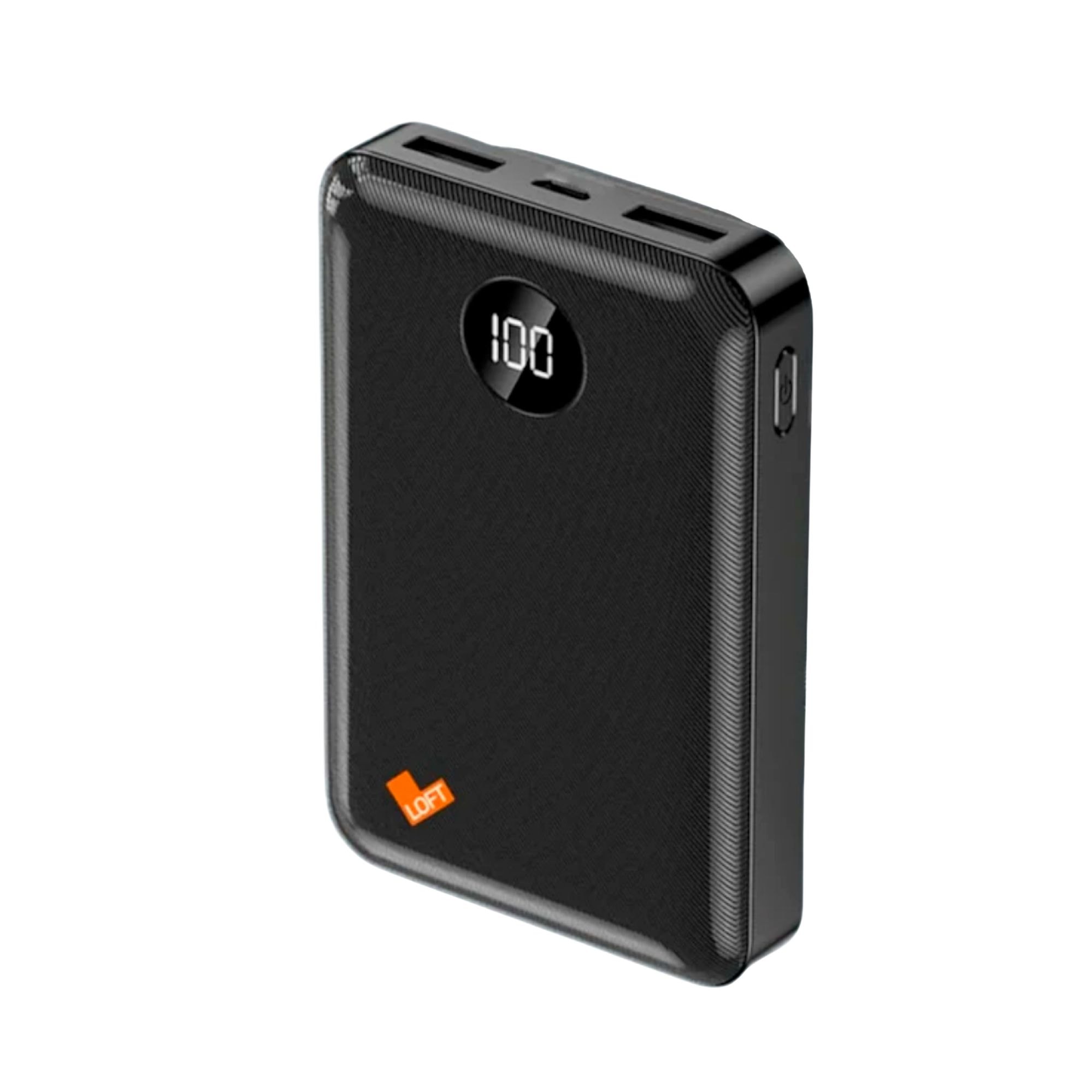Power Bank Loft Mini 5000mAh com Display Digital e Duas Saídas USB