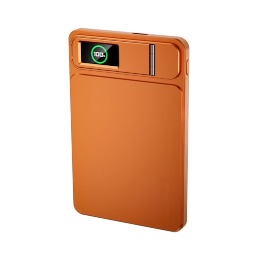 Power Bank Magnética Slim Stand 10.000MAH Laranja