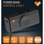 Power Bank Portátil 3 em 1 Preta
