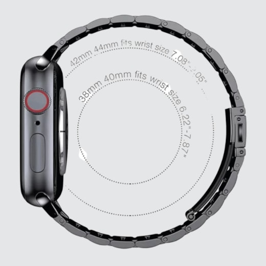 Pulseira Metal Paralela Fosca pt 201L, 42/44/45/49 mm