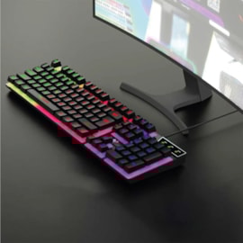 Teclado Gamer Loft RGB preto