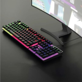 Teclado Gamer Loft RGB preto